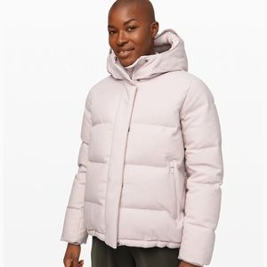 Wool water resistant light pink lululemon coat